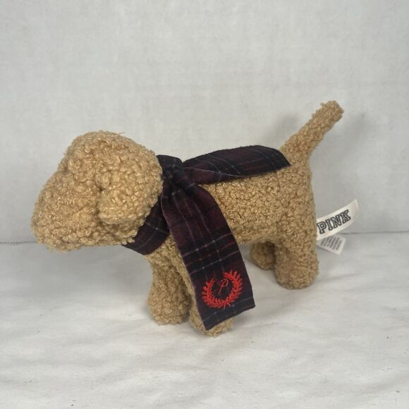 Victoria’s Secret Pink Limited Edition Holiday Mini Dog Plush 2024 Scarf NEW - Picture 5 of 5
